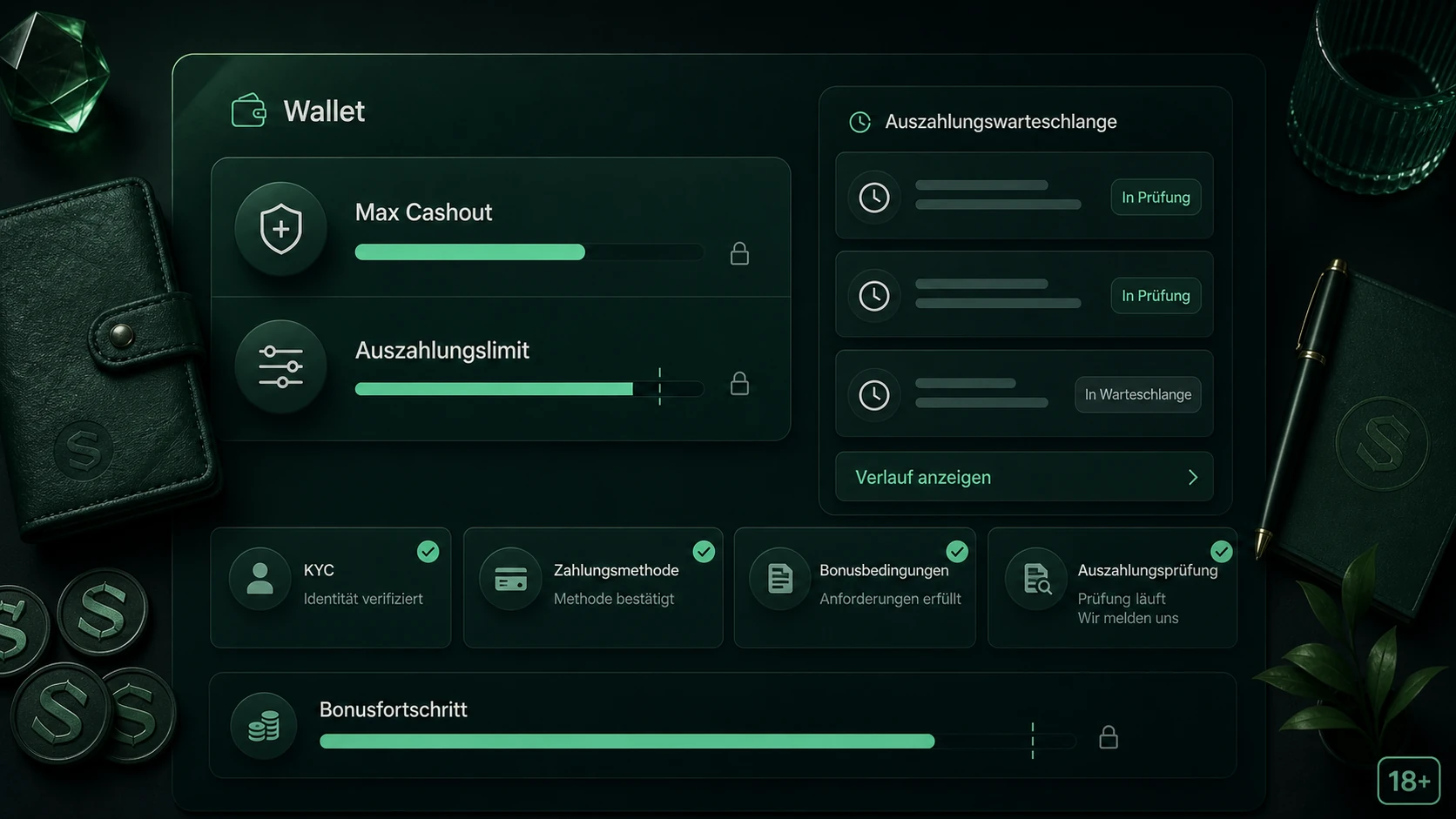 Max Cashout und Auszahlungslimits