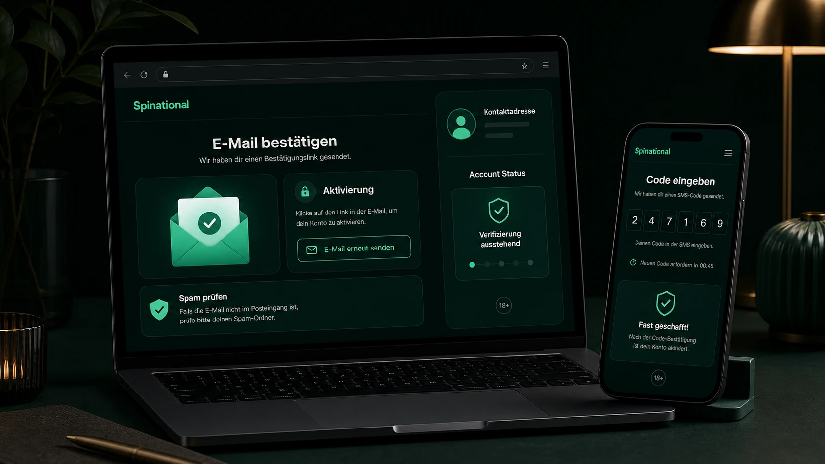 E-Mail-Bestätigung und Aktivierung